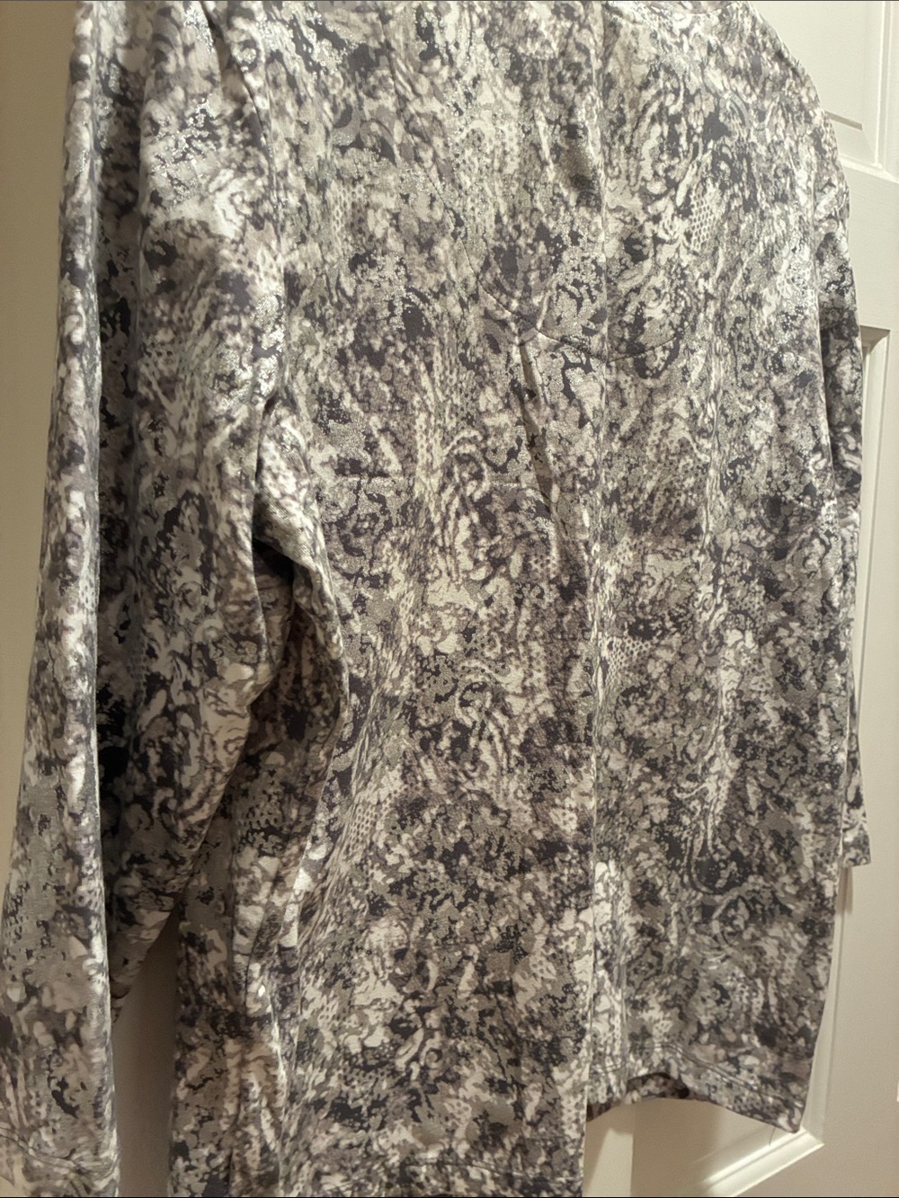 Ruby Rd. Gray Marble-Print Open Cardigan - Picture 11 of 11